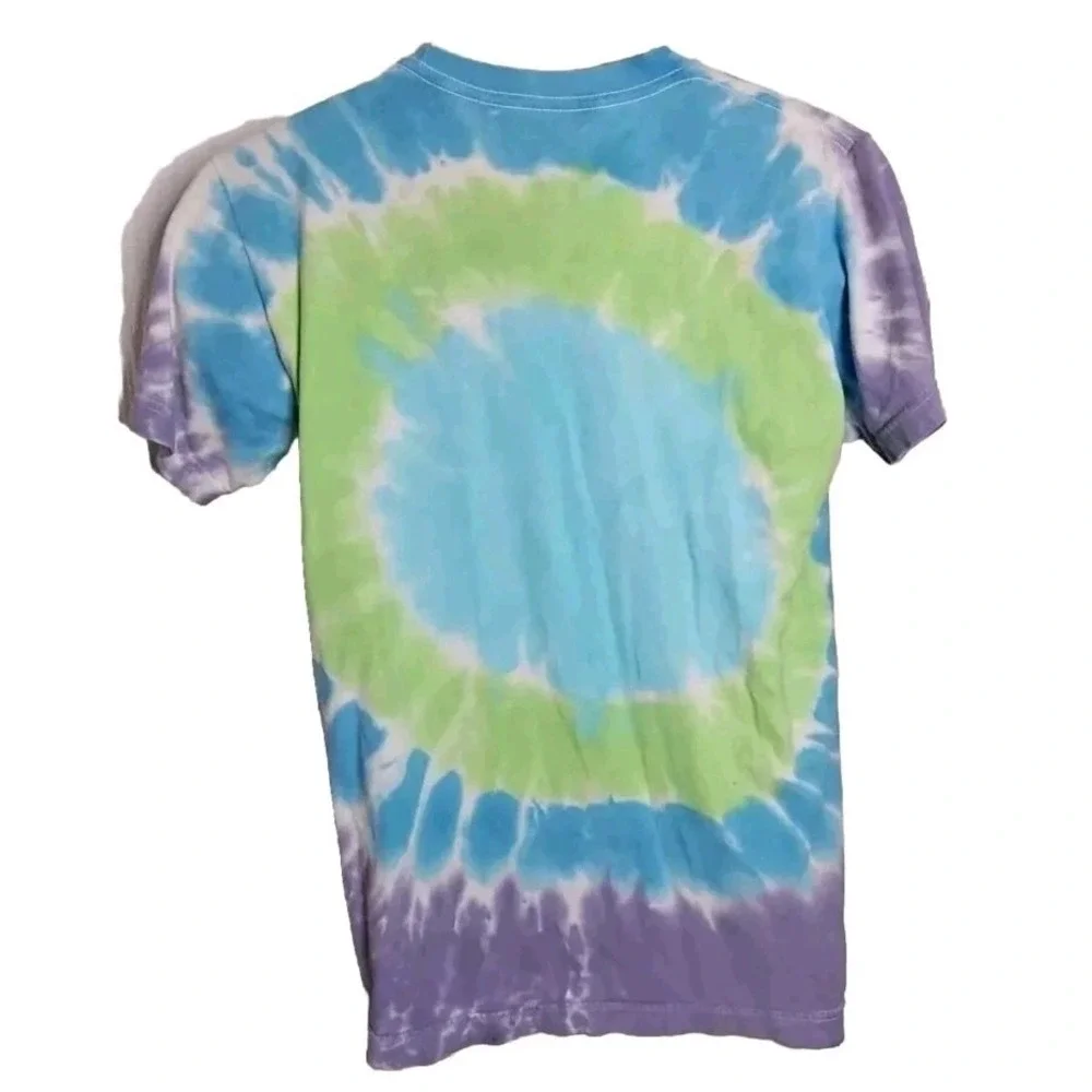 Pink Floyd T-Shirt Size M Purple Green Tye Dye Liquid‎ Blue Music Hippie Tour